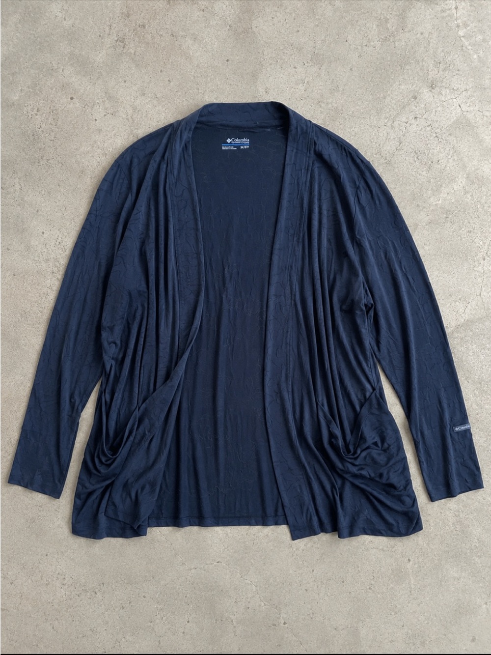 Columbia Inner Luminosity III Wrap Cardigan Women’s 3X Navy Open Front Office